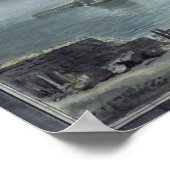 De haven en de kobb, Lyme Regis door Moonlight Poster (Hoek)