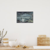 De haven en de kobb, Lyme Regis door Moonlight Poster (Keuken)