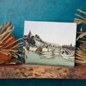 De haven en stad Malacca, Maleisië, illustrati Fotoplaat (Zijkant)