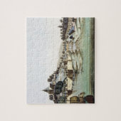 De haven en stad Malacca, Maleisië, illustrati Legpuzzel (Verticaal)