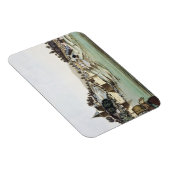 De haven en stad Malacca, Maleisië, illustrati Magneet (Rechterzijde)