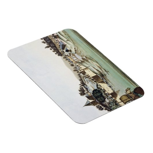 De haven en stad Malacca, Maleisië, illustrati Magneet (Rechterzijde)