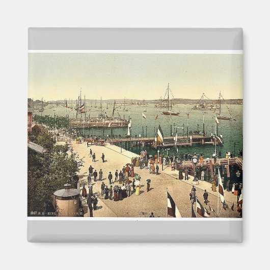 De haven, III., Kiel, Sleeswijk-Holstein, Duits Magneet (Voorkant)