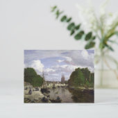 De haven in Quimper, 1857 Briefkaart (Staand voorkant)