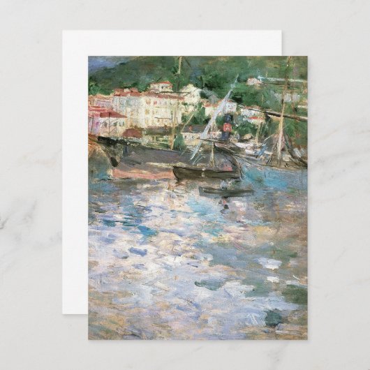 De haven, Nice van Berthe Morisot,  fijne kunst (Voorkant / Achterkant)