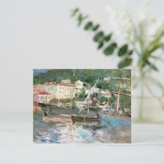 De haven, Nice van Berthe Morisot,  fijne kunst Briefkaart (Staand voorkant)