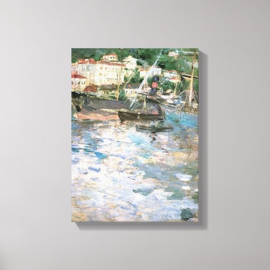 De haven, Nice van Berthe Morisot,  fijne kunst Canvas Afdruk (Voorkant)