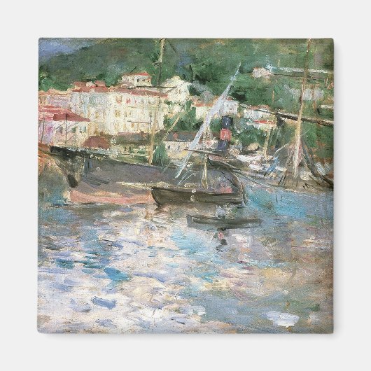 De haven, Nice van Berthe Morisot,  fijne kunst Magneet (Voorkant)