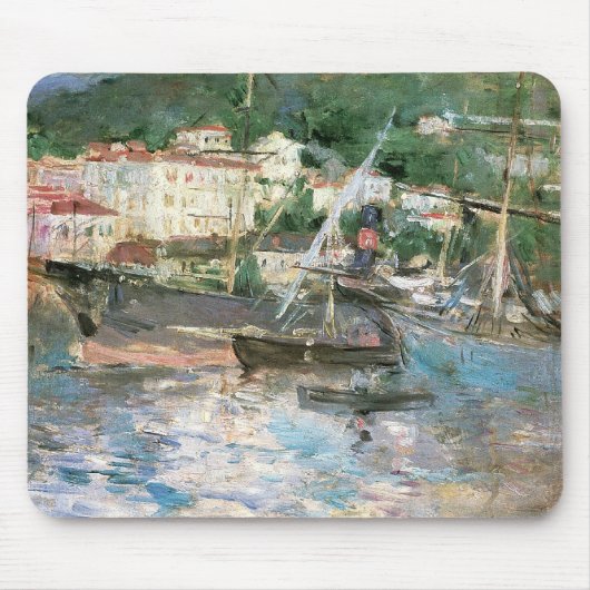 De haven, Nice van Berthe Morisot,  fijne kunst Muismat (Voorkant)