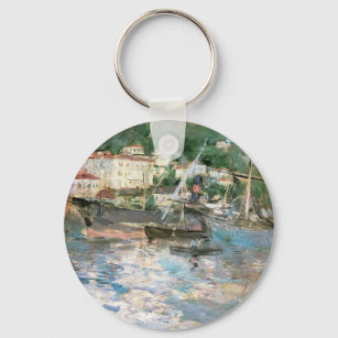 De haven, Nice van Berthe Morisot,  fijne kunst Sleutelhanger