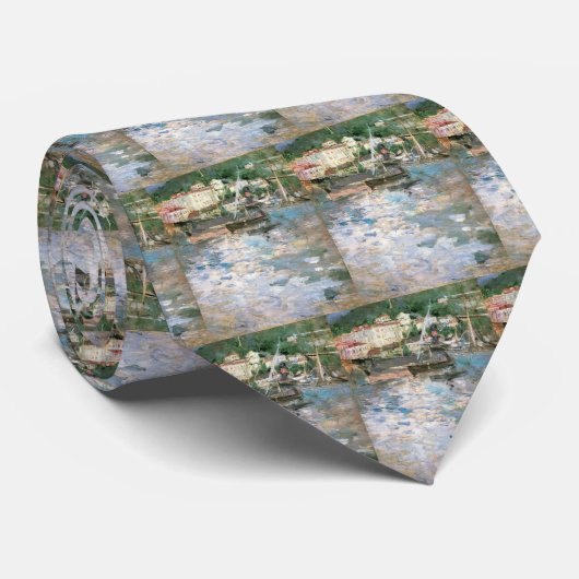 De haven, Nice van Berthe Morisot,  fijne kunst Stropdas (Opgerold)