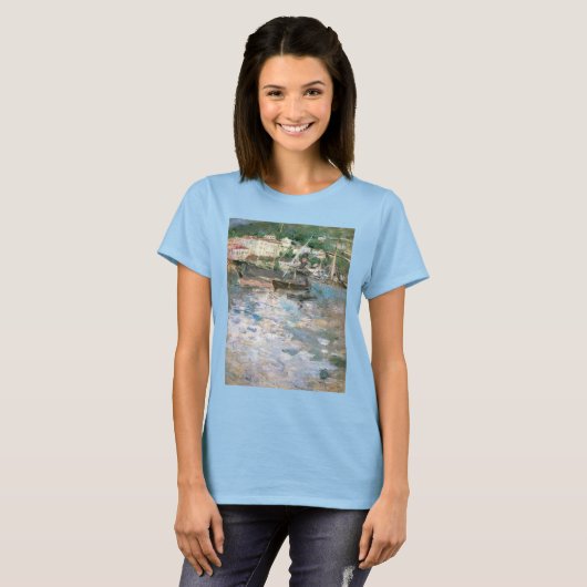De haven, Nice van Berthe Morisot,  fijne kunst T-shirt (Voorkant volledig)