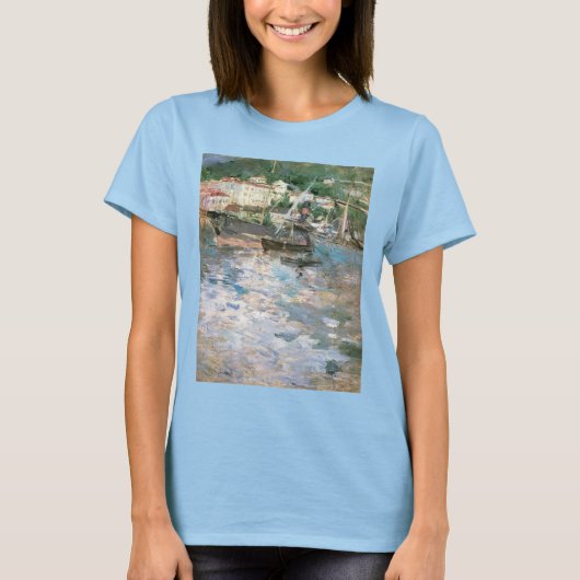 De haven, Nice van Berthe Morisot,  fijne kunst T-shirt (Voorkant)