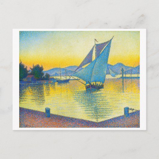 De haven op Sunset, Signac Briefkaart (Voorkant)