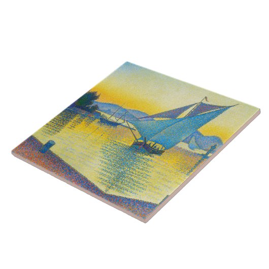 De haven op Sunset, Signac Tegeltje (Zijkant)