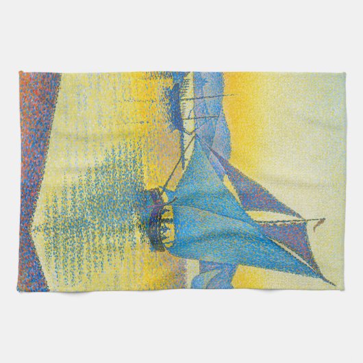 De haven op Sunset, Signac Theedoek (Horizontaal)