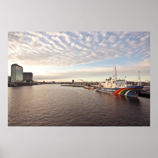 De haven van Amsterdam in Nederland Poster (Voorkant)