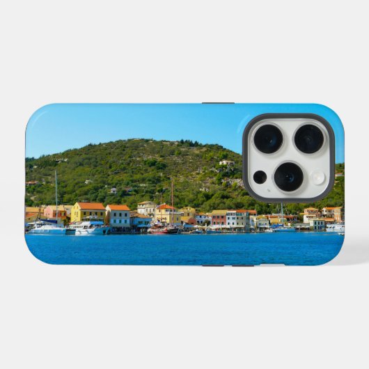De haven van Antipaxos iPhone Hoesje (Achterkant horizontaal)
