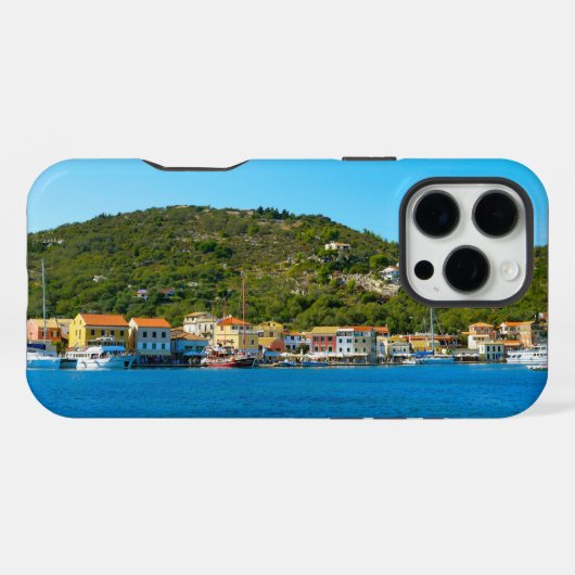 De haven van Antipaxos iPhone Hoesje (Achterkant horizontaal)