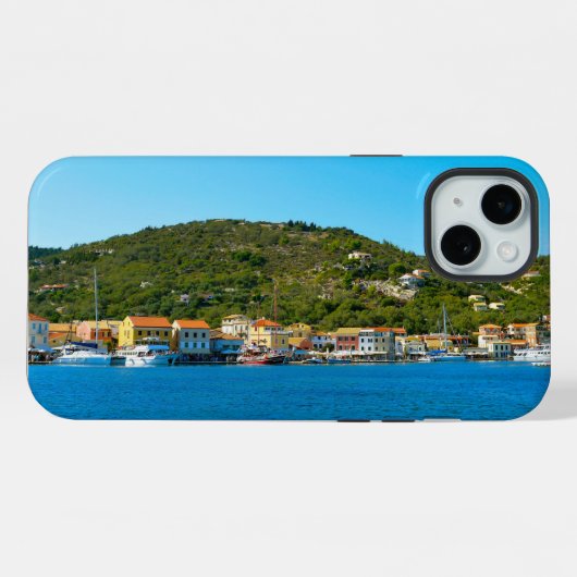De haven van Antipaxos iPhone Hoesje (Achterkant horizontaal)