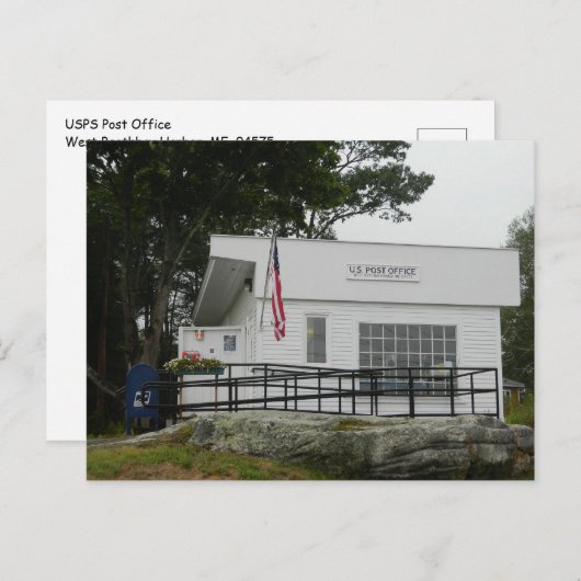 De Haven van Boothbay van het westen me PC van het Feestdagenkaart (Voorkant / Achterkant)