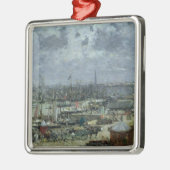 De haven van Bordeaux, 1874 Metalen Ornament (Links)