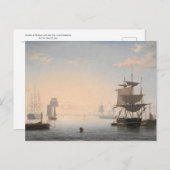 De haven van Boston met de stad in de verte Briefkaart (Voorkant / Achterkant)