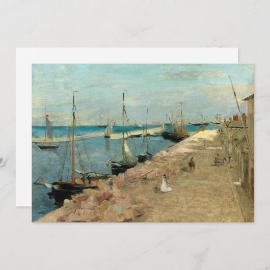 De haven van Cherbourg | Berthe Morisot (Voorkant / Achterkant)