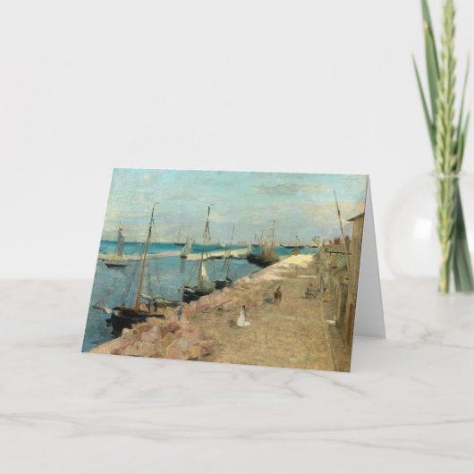 De haven van Cherbourg | Berthe Morisot Kaart (Voorkant)