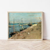 De haven van Cherbourg | Berthe Morisot Poster