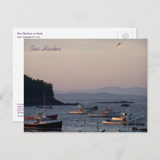 De Haven van de bar bij schemer de vooravond van Briefkaart (Voorkant / Achterkant)