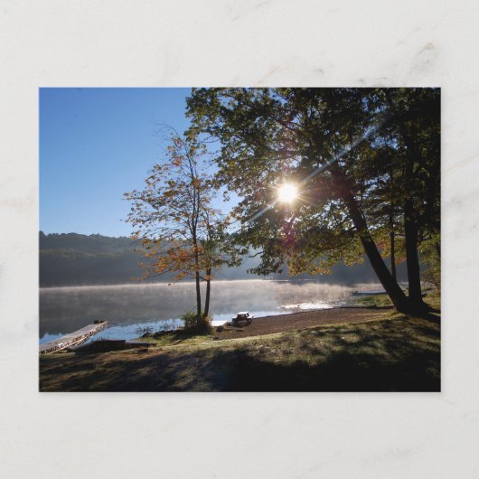 De haven van de kampboot in de zon briefkaart (Voorkant)