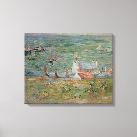 De haven van Gorey op Jersey, 1886 Canvas Afdruk (Voorkant)