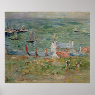De haven van Gorey op Jersey, 1886 Poster