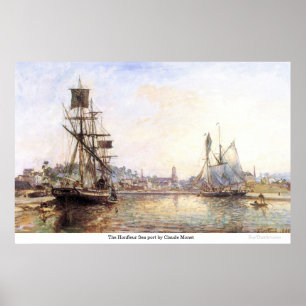 De haven van het Honfleur-Zee van Claude Monet Poster