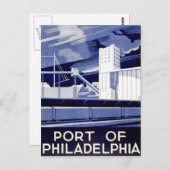 De Haven van het Poster van WPA van Philadelphia 1 Briefkaart (Voorkant / Achterkant)