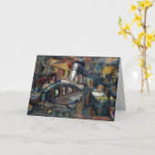 De haven van Josef Presser Wenskaart Kaart (Gele Bloem)