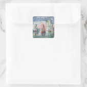 De haven van La Rochelle, 1921 Vierkante Sticker (Tas)