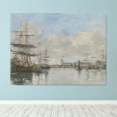 De haven van Le Havre (ca. 1885-90) Canvas Afdruk (Insitu (Houten vloer))