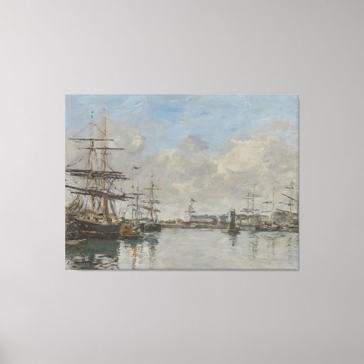 De haven van Le Havre (ca. 1885-90) Canvas Afdruk (Voorkant)