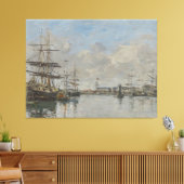 De haven van Le Havre (ca. 1885-90) Canvas Afdruk (Insitu (Woonkamer))