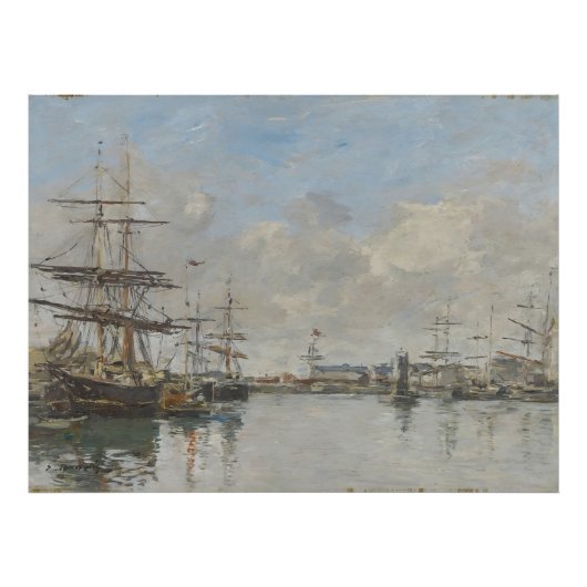 De haven van Le Havre (ca. 1885-90) Foto Afdruk (Voorkant)