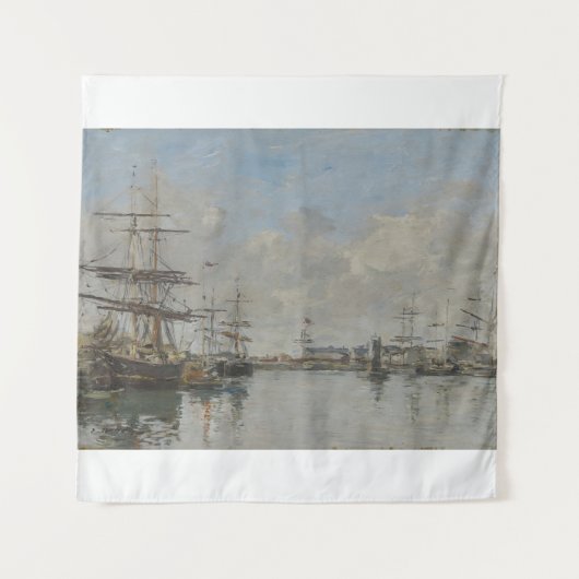 De haven van Le Havre (ca. 1885-90) Wandkleed (Voorkant)