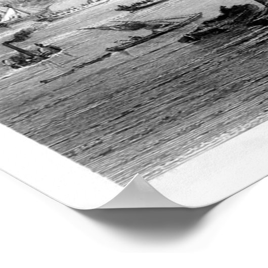 De haven van Londen 1840 Poster (Hoek)