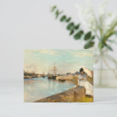 De haven van Lorient door Berthe Morisot Briefkaart (Staand voorkant)