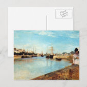De haven van Lorient door Berthe Morisot Briefkaart (Voorkant / Achterkant)