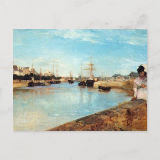 De haven van Lorient door Berthe Morisot Briefkaart (Voorkant)