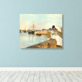 De haven van Lorient door Berthe Morisot Canvas Afdruk (Insitu (Houten vloer))