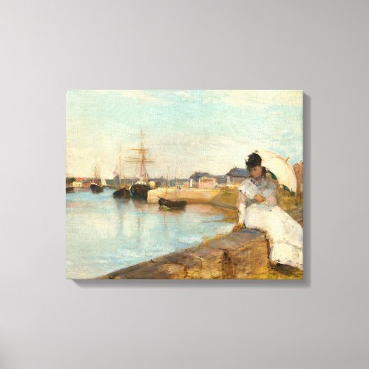 De haven van Lorient door Berthe Morisot Canvas Afdruk (Voorkant)