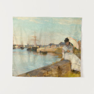 De haven van Lorient door Berthe Morisot Wandkleed